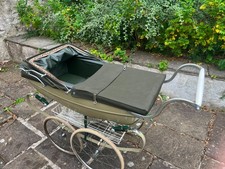 Gorgeous Vintage 1960’s Silver Cross Coach Built Pram (Full Size) in Green