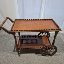 Bar Cocktail Tea Cart Trolley Mid Century Modern Kitchen Island Ornate Barley tw