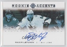 2020 Upper Deck Ultimate Collection Rookie Accents /99 Maxim Letunov Auto 0pz2