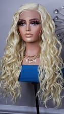 New Long Wavy Style 613 Blonde Lace Front Wig Womens Fashion Curly Hair Wigs