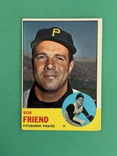 1963 Topps Bob Friend High # #450 Good