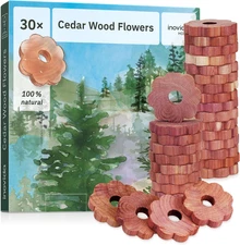 30 American Cedar Wood Rings – Stop Clothes Damage - Wardrobe Freshener – Premiu