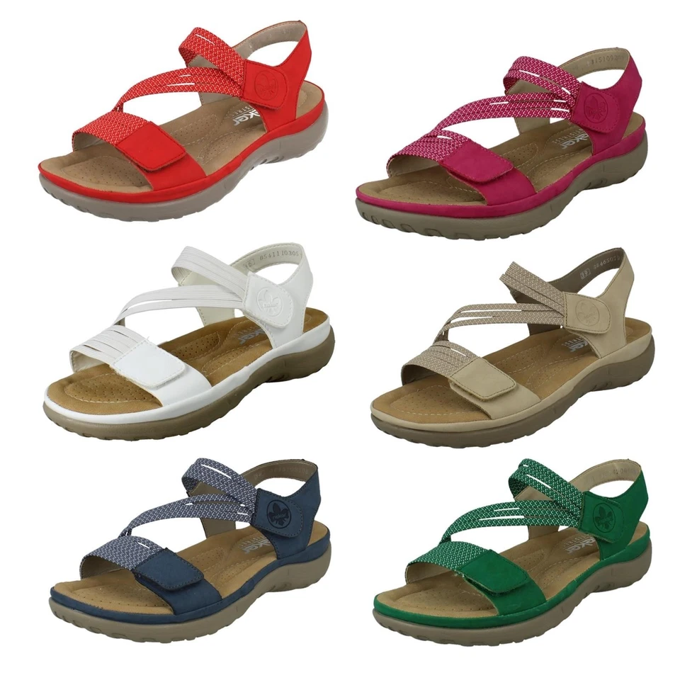 Damen Rieker Freizeit Klettverschluss Sandalen - 64870 - Bild 1 von 1