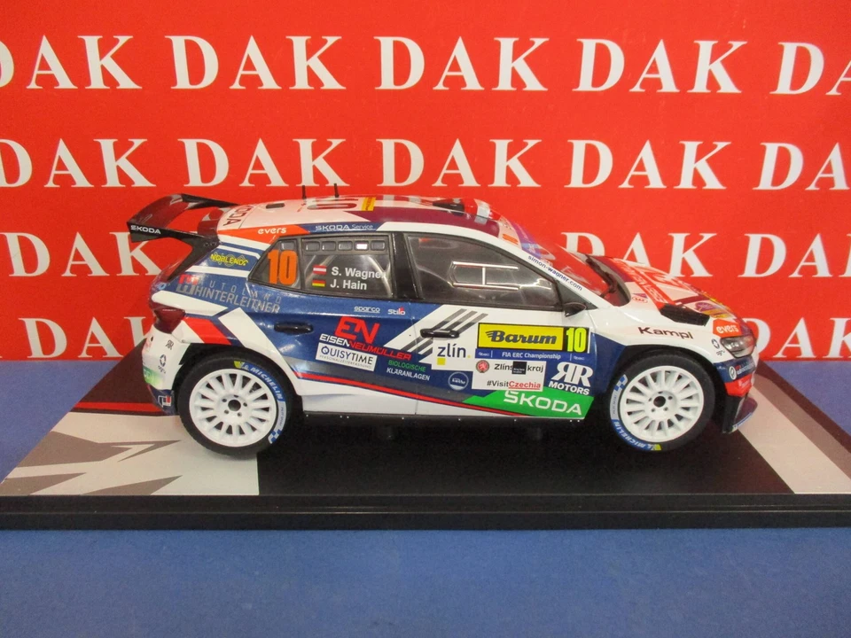 Die cast 1/18 Modellino Auto Skoda Fabia RS Rally2 Rally Barum 2024 S. Wagner - Immagine 4 di 4