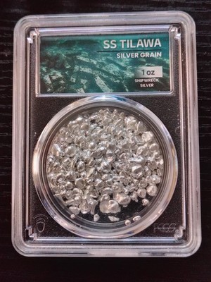 2025 PCGS-Certified 1 oz Silver Shot from SS Tilawa Shipwreck WWII