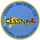 VINTAGE CESSNA AIRCRAFT CO PORCELAIN SIGN AIRPLANE HANGAR GAS STATION MOTOR OIL