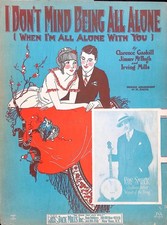 I Don't Mind Being All Alone Sheet Music Roy Smeck Clarence Gaskill Jimmy McHugh