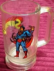 DC Comics Superman Vintage Beer Mug Glass 1978 Collectible Comic Book Heroes
