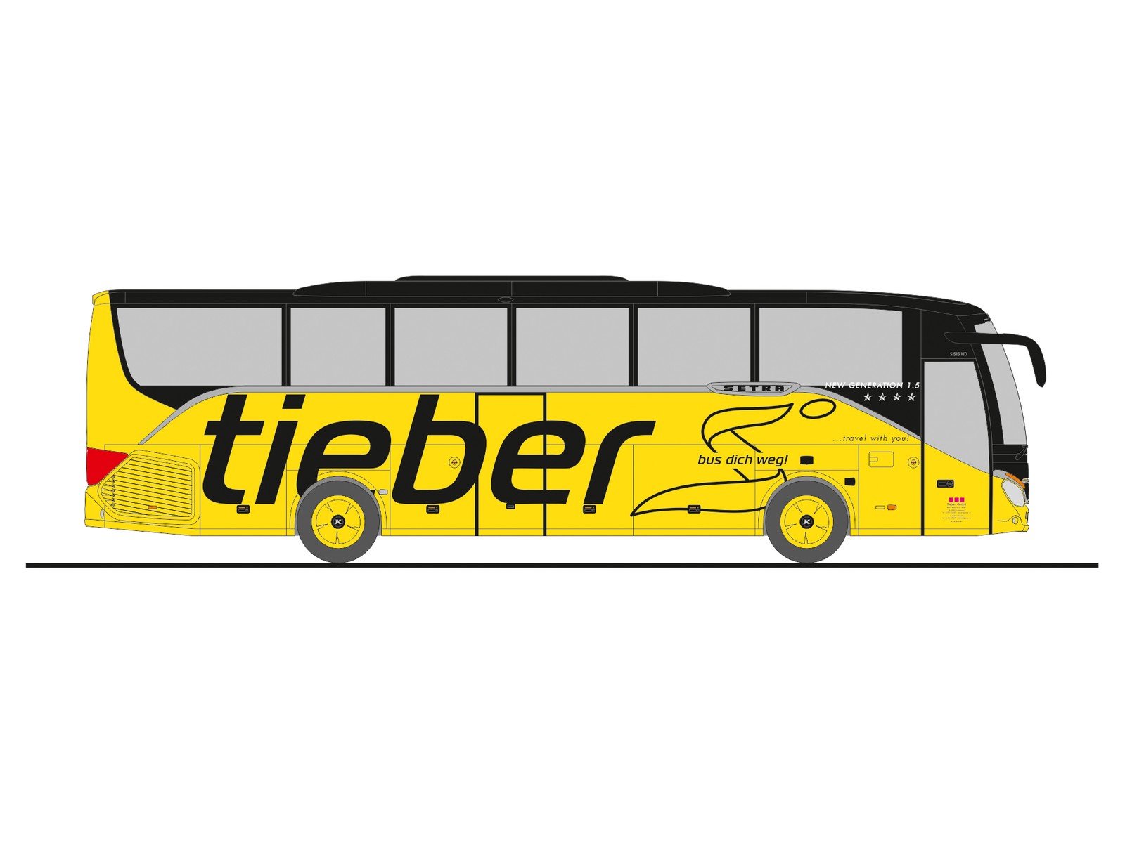 Rietze 77941 1/87 Setra S 515 HD Tieber Bus Model - New