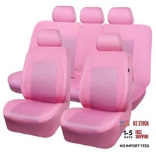 Leather Seat Cover Automotive Breathable Universal Car Seat All Seats Pink