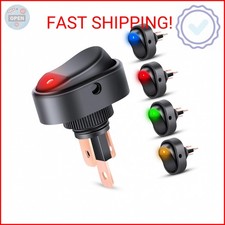Nilight 5PCS LED Lighted Rocker Switch 12V Illuminated ON Off Toggle Switches 30