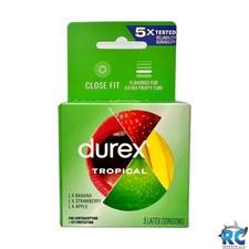 Durex Close Fit Latex Condoms Tropical - 3 Packs of 3