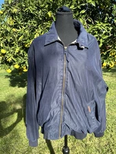 Weatherproof Men's Jacket Large Full Zip Lightweight Windbreaker Navy Blue Coat