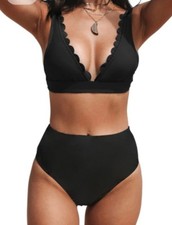 Cupshe Scalloped Bikini Two Piece Swimsuit Sz S Nwt