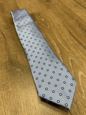 Jos A Bank Traveler Collection 100 Silk Tie Blue Geometric 3  X 58  NEW