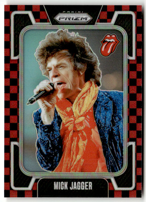 2025 Panini Prizm The Rolling Stones No. 52 Mick Jagger Red Black 28/179