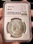 1883-O $1 Morgan Silver Dollar NGC MS63