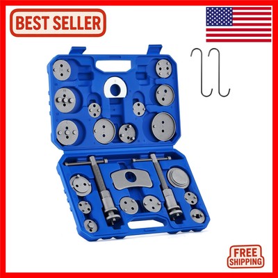 Complete 24-Piece Brake Caliper Rewind Tool Kit for American & European Vehicles