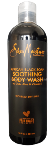SheaMoisture, savon noir africain, lavage corporel apaisant, 13 fl oz (384 ml) - Photo 1/2