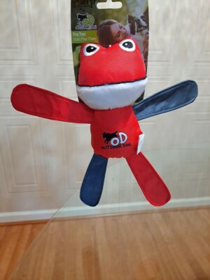 AFP  Doggie Frog  Dog Toy Clinker & Squeaker 11 