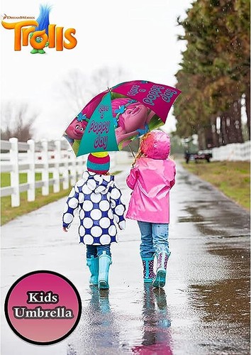 Classic Umbrella, Animated Character Canopy Umbrellas, Stick Brolly Kids 3-7Yrs - Picture 91 of 108