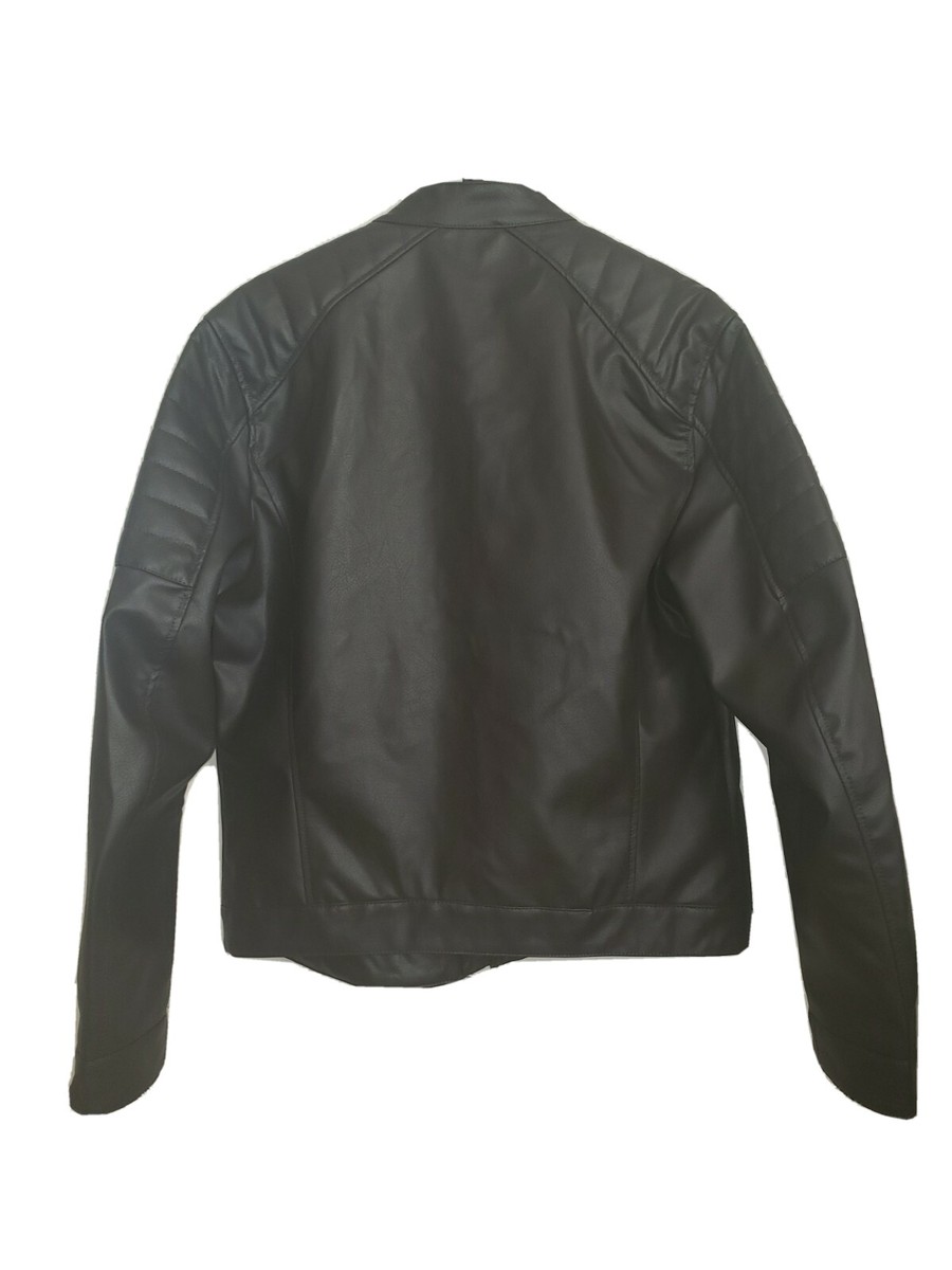 New H&M Large Brown Vegan Leather Biker/Bomber Jacket New H&M Large Brown Vegan Leather Biker/Bomber Jacket