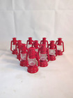 Lot Of 10 Vintage Blow Mold Mini Lantern String Light Covers Hurricane Lamp
