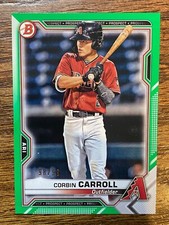 2021 Bowman Prospects Paper #BP-142 Corbin Carroll Green Border #98/99 Arizona