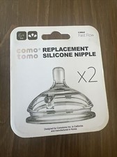 Como Tomo Silicone Replacement Nipples 2-Pack 3 Hole Fast Flow 6 Months