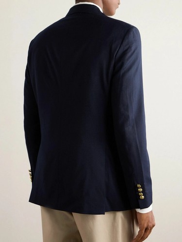 POLO RALPH LAUREN Wool Blend Gabardine Sport Coat, Navy, Size 38 R NWOT - $400 - Picture 10 of 12