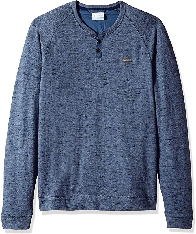 Мужской свитер Columbia Mens MEDIUM Cullman Crest с длинным рукавом и рубашкой Henley - Темно-синий 6590₽