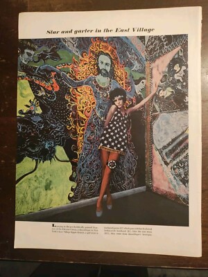 1967 Electric Circus Disco Psychedelic Doorway Vintage Magazine Page Hippie