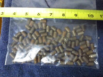 Lot of 100 5/16''-18  x 1/2'' Steel Coarse Thread Slotted Headless Set Screws