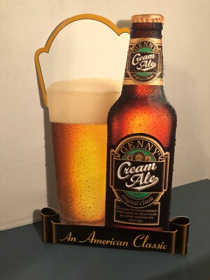 Genny Cream Ale Die-cut Advertising Standee Beer Bottle Man cave Ad