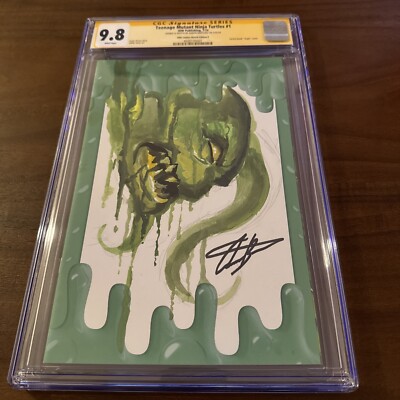 TMNT CGC SIG 9.8 TMNT #1 AARON BARTLING KRANG SKETCH OOZE BLANK