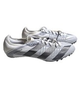 Size 10 Adidas Men's Sprintstar Track Shoes GX6685 White/Black No Spikes 