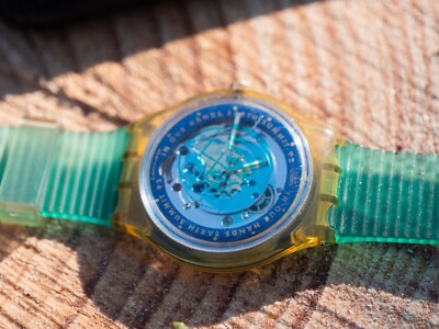 Swatch Earth Summit ' 92 Watch - Vintage 1992 - Good Condition