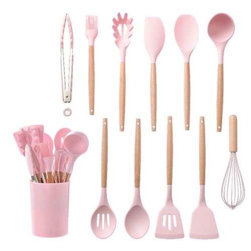 12 Pcs Kitchen Utensils Set Silicone Cooking Nonstick Spatula Turner Spoon Tools - Picture 3 of 9