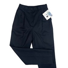 Pendleton 100 Virgin Wool Pants Teflon Fabric Protector Black Lined Womens 8P