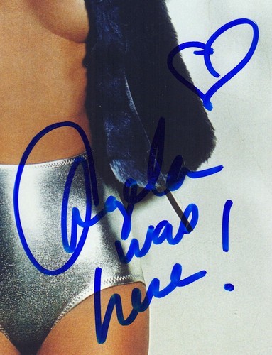 ANGELA LINDVALL CLASSIC SUPERMODEL INSCRIBED SEXY PHOTO PSA - Picture 2 of 3