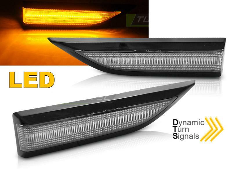 Feu clignotant répétiteur LED étanche à défilement blanc et noir pour VW T6