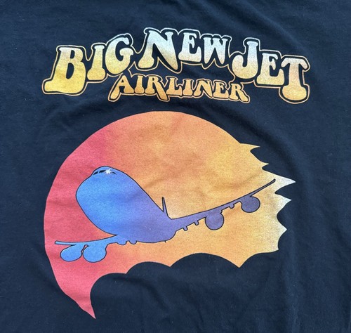 Boeing Shirt Mens Size Large “Big New Jet” Airliner 747-8 Black 2011 Graphic - Picture 4 of 7