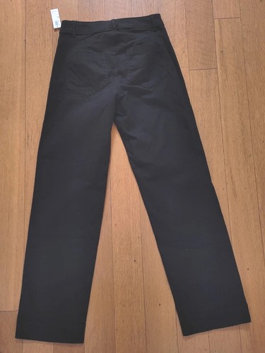 NICE NEW Old Navy Extra High Rise Wide Leg Chino Pants 2 Tall Black Jack NWT - Picture 2 of 9