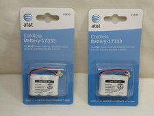 Two Genuine AT T BT-17333, 27333 CS5121 Phone Rechargeable Battery 3.6V, 400mAh
