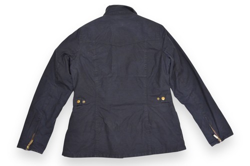 Women's Barbour Ruskin Wax Jacket William Morris Black England Classic Size 12 - Picture 5 of 18
