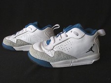Nike Jordan Jumpman White Gray Blue Low Leather Shoes Kids Youth US 7C