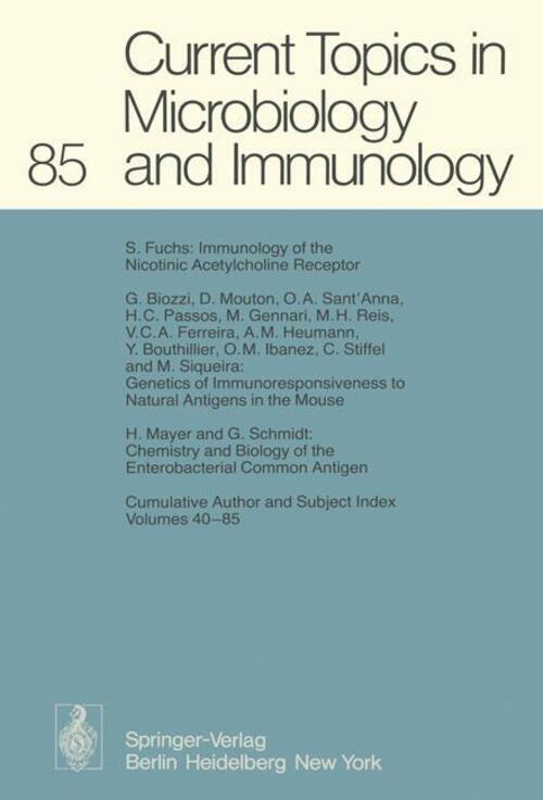 W. Arber (u. A.) | Current Topics In Microbiology And Immunology |