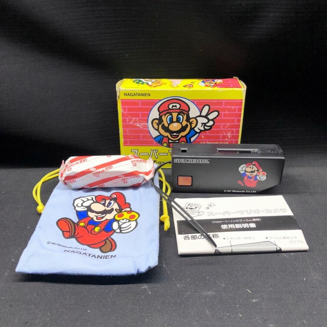 RARE VINTAGE Nintendo Super Mario Bros Camera Set Nagatanien Japan 1990s
