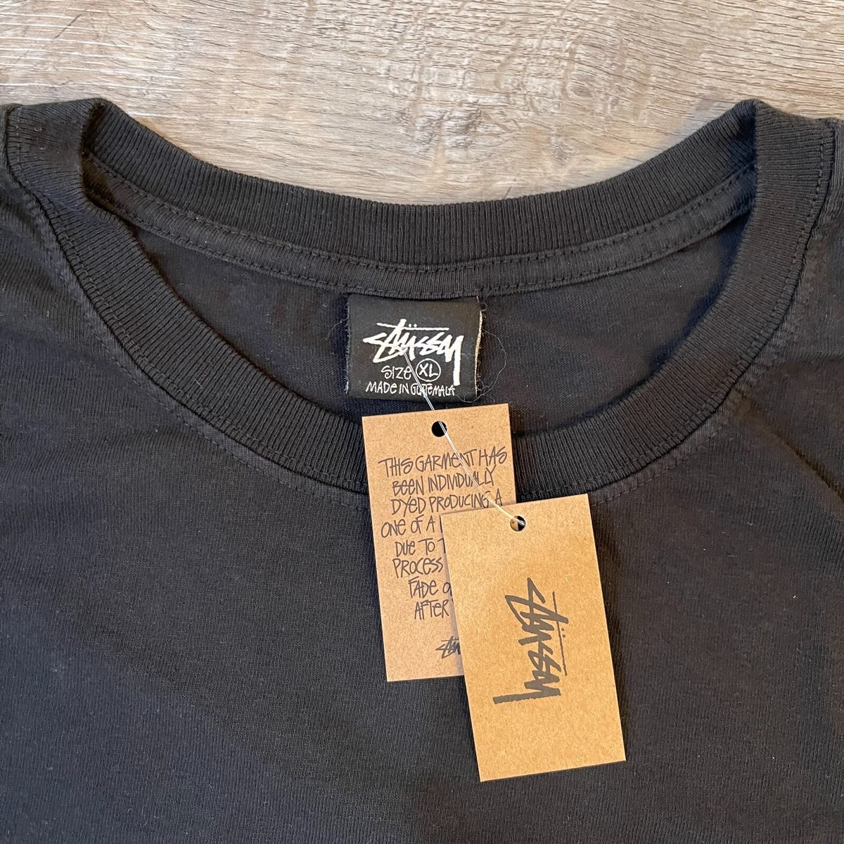 New Stussy 1st Venus Pigment Dyed Tee T-Shirt Black Size XL