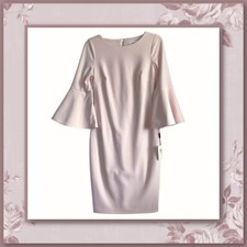 Calvin Klein Blush Flared Sleeve Dress Size 4